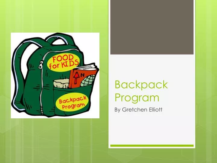 backpack program