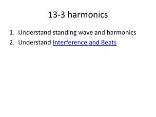 13-3 harmonics