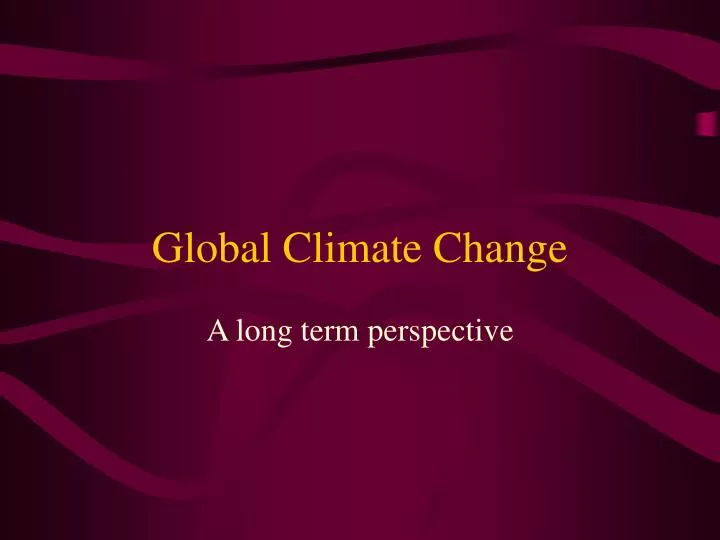 global climate change