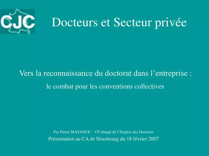 docteurs et secteur priv e