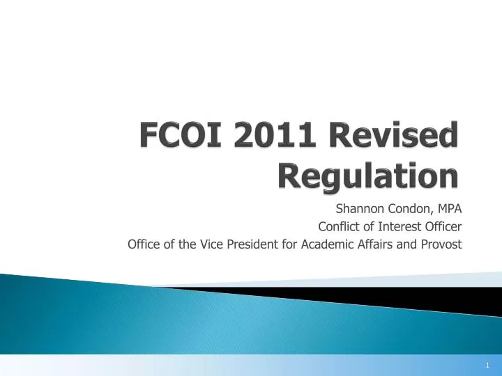 fcoi 2011 revised regulation
