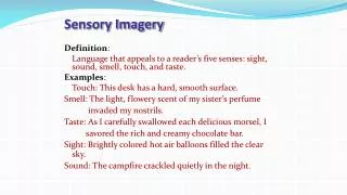 Sensory Imagery