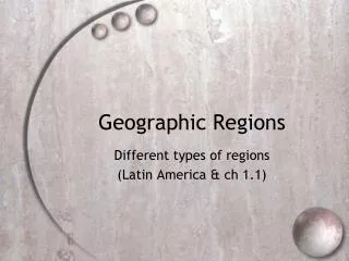 Geographic Regions