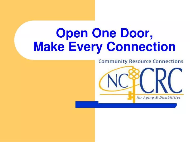open one door make every connection