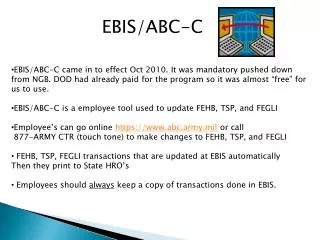 EBIS/ABC-C