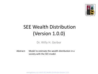 SEE Wealth Distribution (Version 1.0.0)