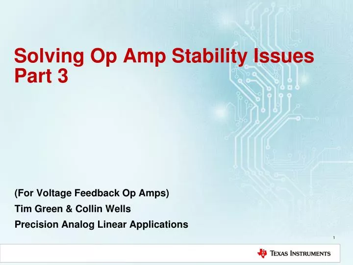 solving op amp stability issues part 3