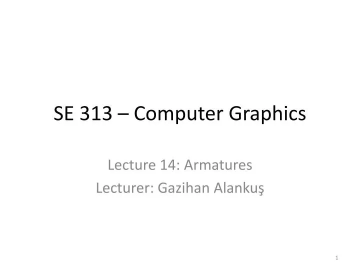 se 313 computer graphics