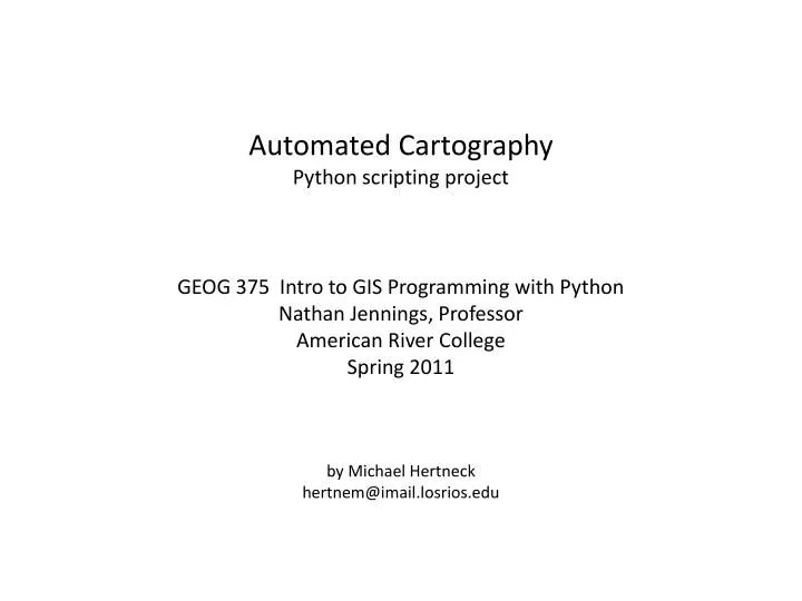 automated cartography python scripting project