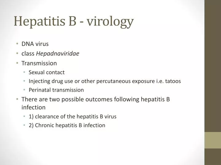 hepatitis b virology
