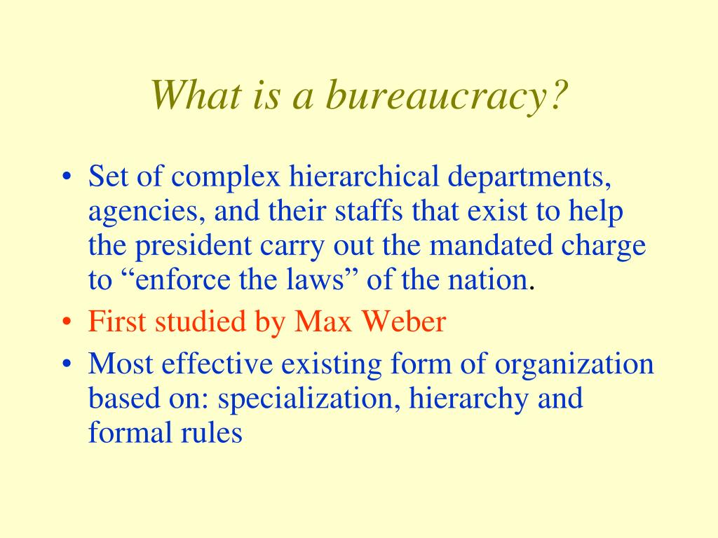 PPT - What is a bureaucracy? PowerPoint Presentation, free download ...