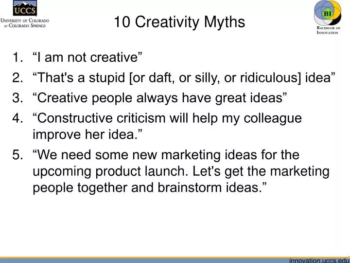 10 creativity myths