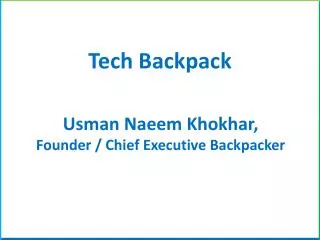 Tech Backpack