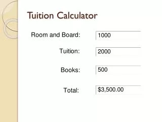 Tuition Calculator