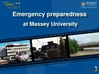 Emergency preparedness at Massey University