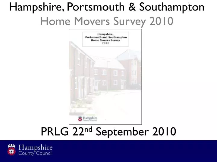 hampshire portsmouth southampton home movers survey 2010