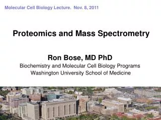 Proteomics and Mass Spectrometry