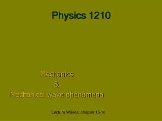 Physics 1210