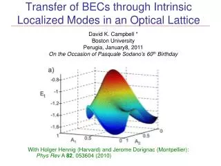 Transfer of BECs through Intrinsic Localized Modes in an Optical Lattice