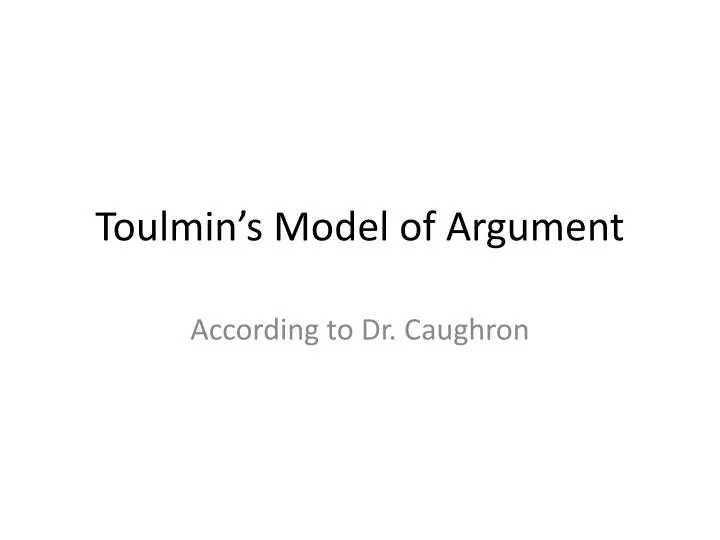 toulmin s model of argument