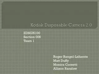 Kodak Disposable Camera 2.0