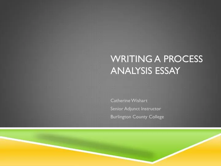 writing a process analysis essay