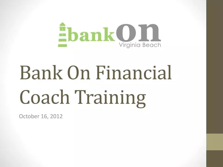 bank on financial coach training
