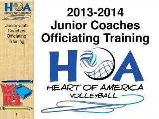 2013-2014 Junior Coaches Officiating Training