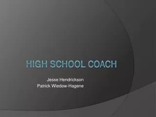 High School Coach