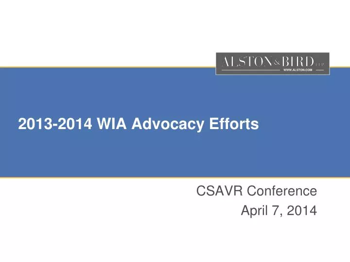 csavr conference april 7 2014