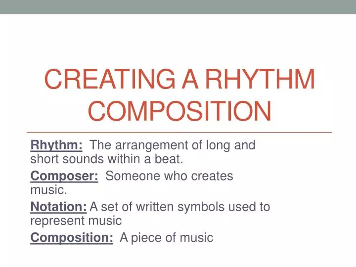 creating a rhythm composition
