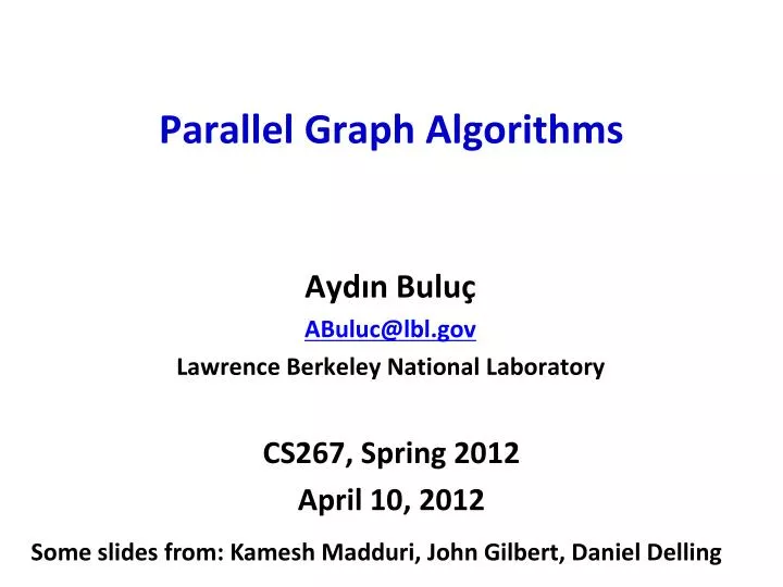 parallel graph algorithms
