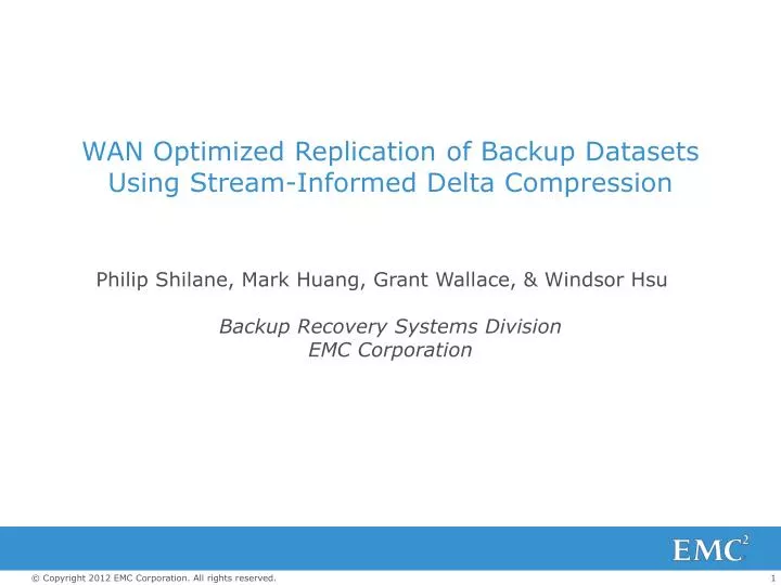 wan optimized replication of backup datasets using stream informed delta compression