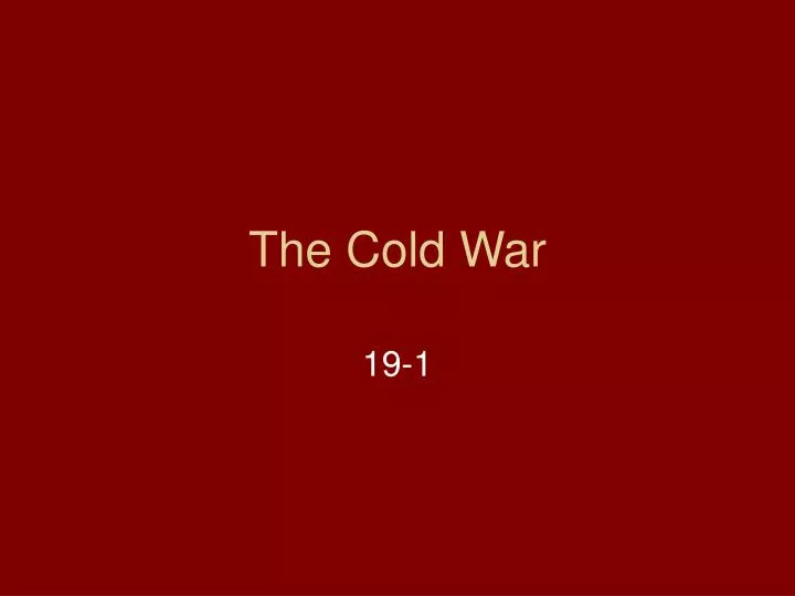 the cold war