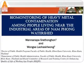 Biomonitoring of Heavy Metal Contamination