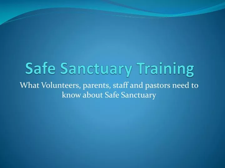 safe sanctuary training