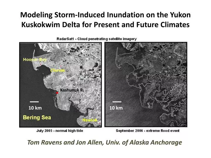 modeling storm induced inundation on the yukon kuskokwim delta for present and future climates