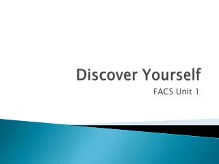 Discover Yourself