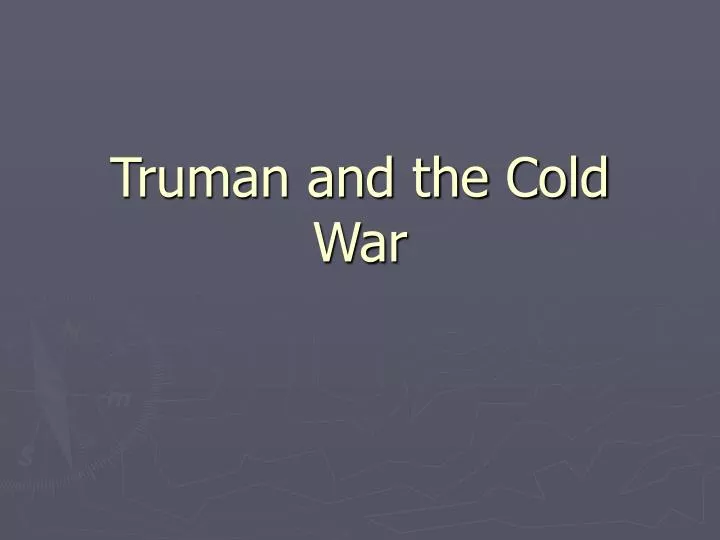 truman and the cold war