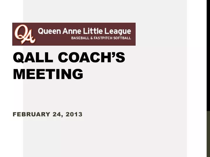 qall coach s meeting
