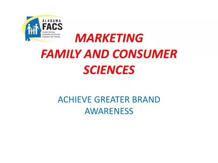 marketing family and consumer sciences