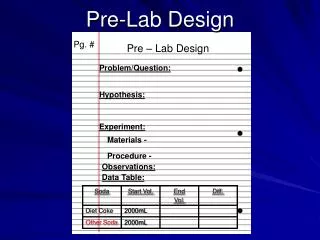 Pre-Lab Design
