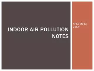 Indoor Air Pollution Notes