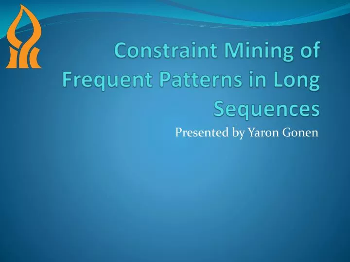 constraint mining of frequent patterns in long sequences
