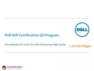 Dell Self-Certification QA Program