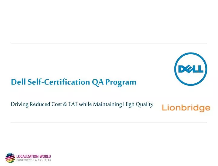 dell self certification qa program