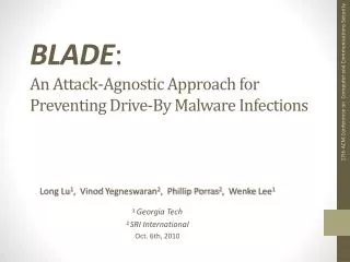 BLADE : An Attack-Agnostic Approach for Preventing Drive-By Malware Infections
