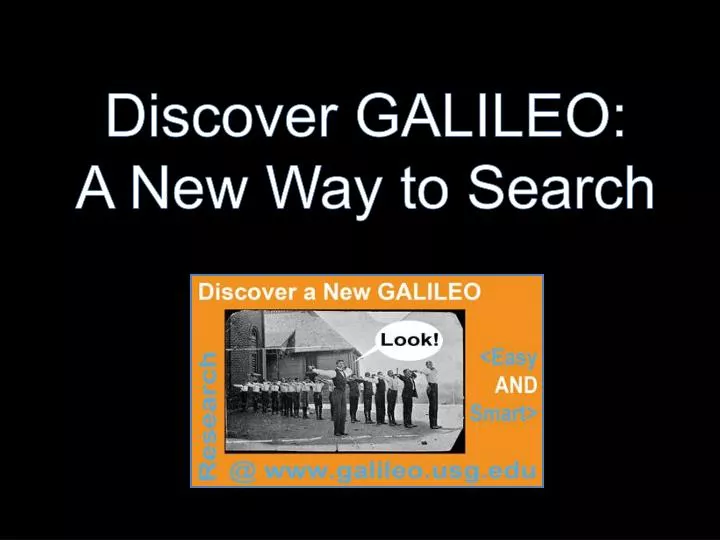 discover galileo a new way to search