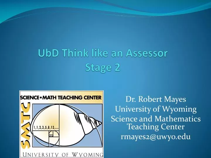 ubd think like an assessor stage 2