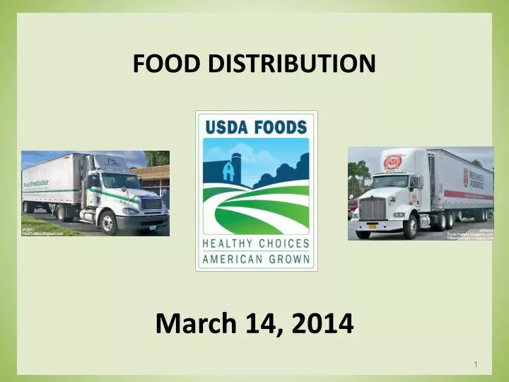 food distribution march 14 2014